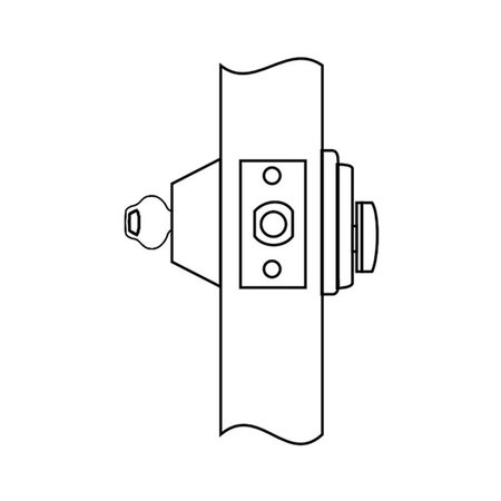 CORBIN RUSSWIN Grade 2 Classroom Deadbolt, Corbin Russwin 7-Pin LFIC Prep, Less Core, Satin Chrome Fnsh, Non-Handed DL2217 626 CL7